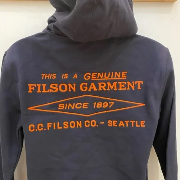 Filson Prospector Embroidered HoodieNavy Blaze DiamondSize XS, SNWT Sweaters